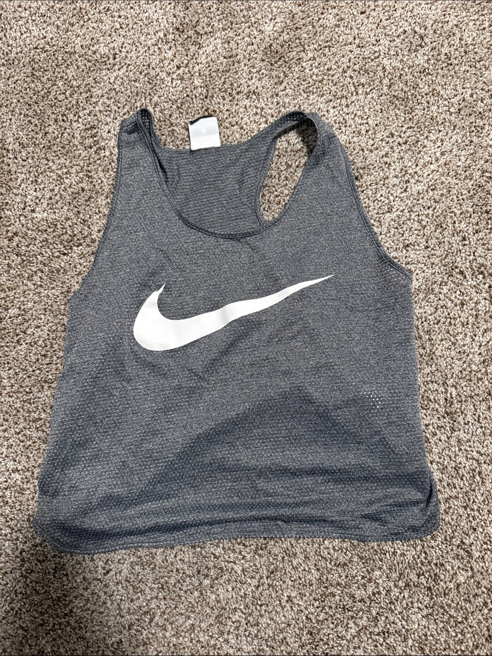 Nike Racerback Tank with White Swoosh